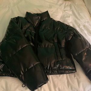 Black puffer jacket